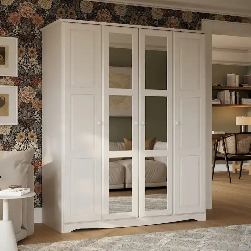 Armoire 2 portes Agathe 1/2 lingère et 1/2 penderie - Aléna