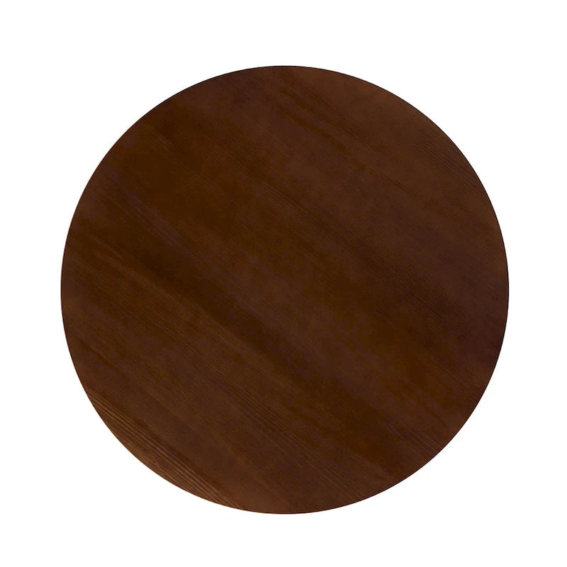 Table de salle à manger ronde en bois à lattes de 48 pouces de Middlebrook Designs