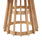 Table de salle à manger ronde en bois à lattes de 48 pouces de Middlebrook Designs