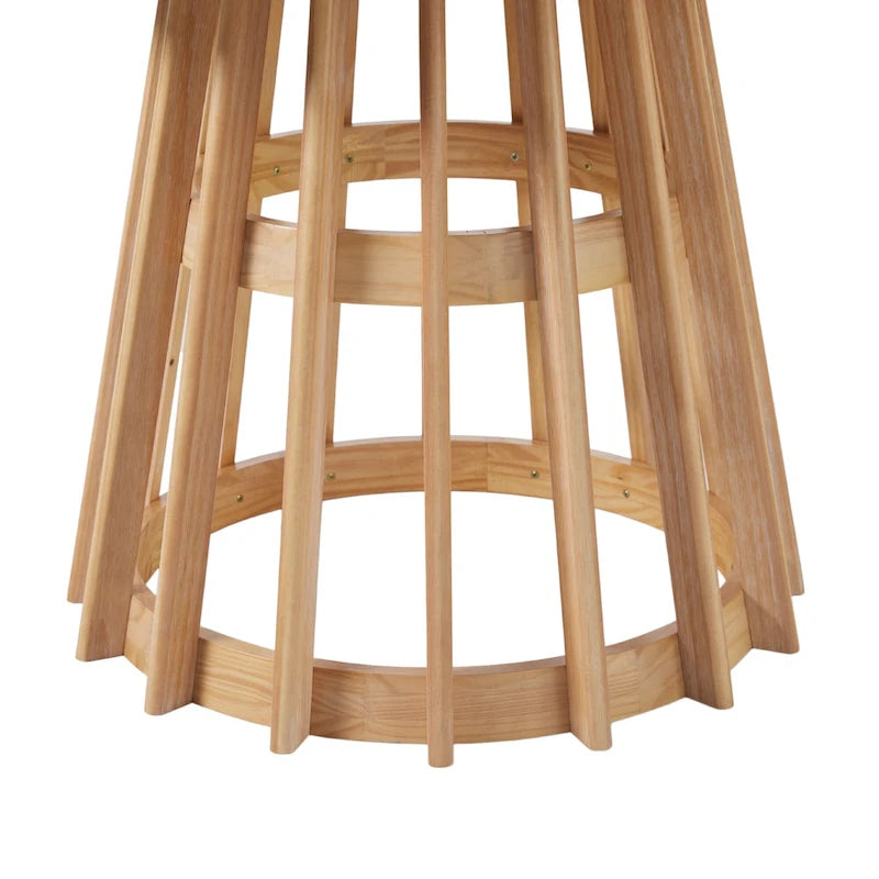 Table de salle à manger ronde en bois à lattes de 48 pouces de Middlebrook Designs