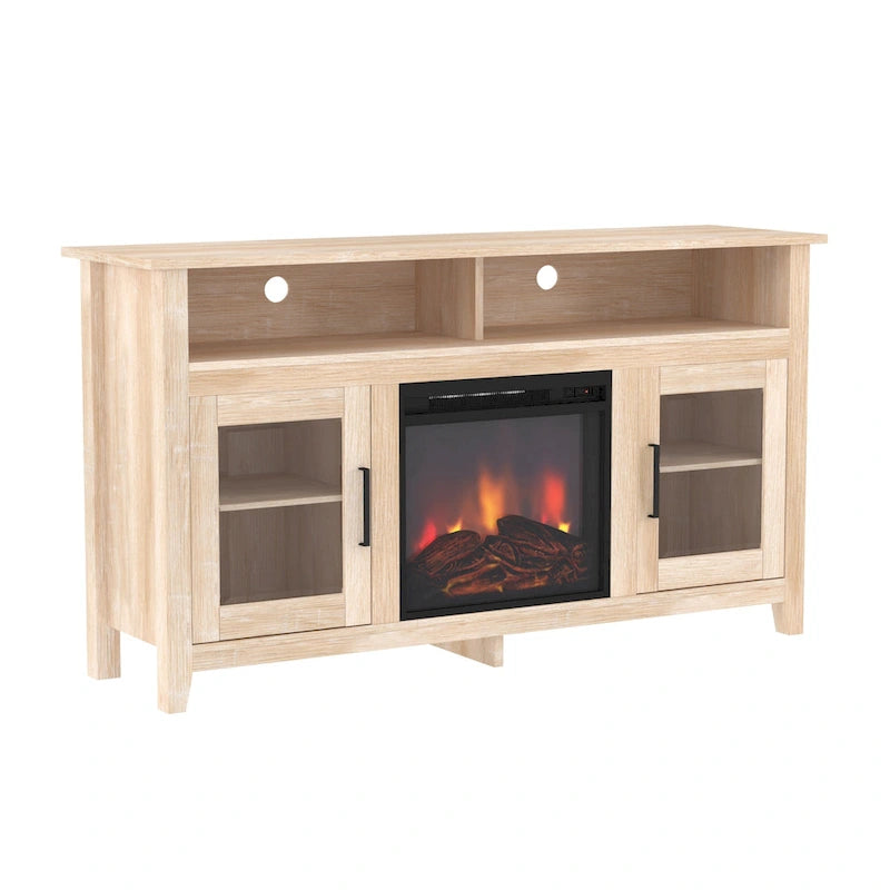 Meuble TV cheminée Middlebrook 58 pouces à 2 portes