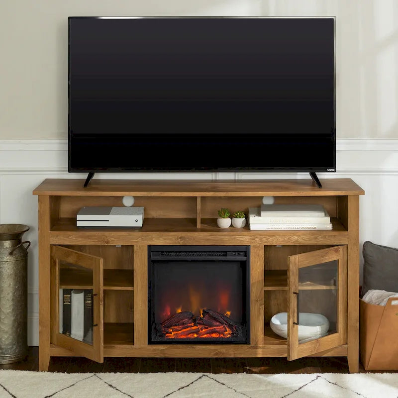 Meuble TV cheminée Middlebrook 58 pouces à 2 portes