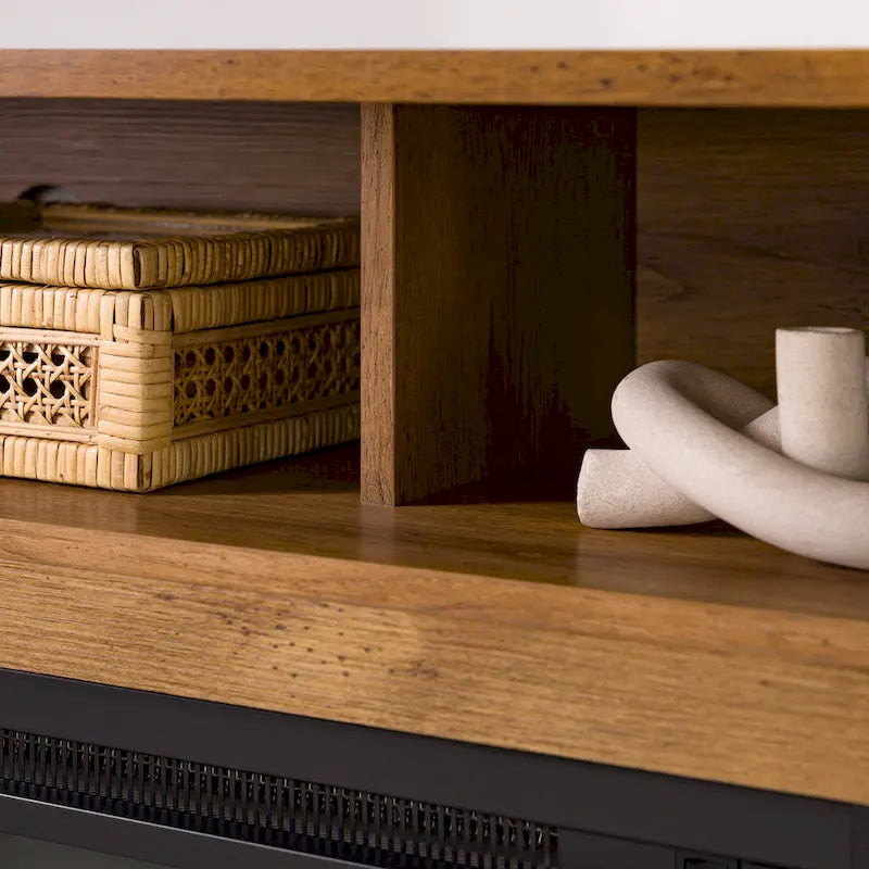 Meuble TV cheminée Middlebrook 58 pouces à 2 portes