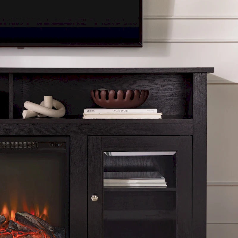 Meuble TV cheminée Middlebrook 58 pouces à 2 portes