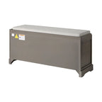 Banc de rangement en bois avec coussin, 3 tiroirs et 3 paniers