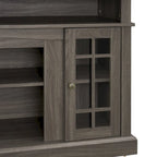 Meuble TV classique de 58,25 pouces avec rangements ouverts et fermés pour téléviseurs de 65 pouces