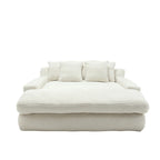 Canapé relax 2 places en chenille avec 5 coussins de dossier