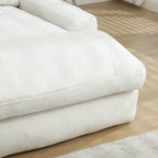 Canapé relax 2 places en chenille avec 5 coussins de dossier