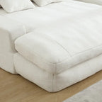 Canapé relax 2 places en chenille avec 5 coussins de dossier