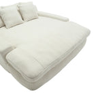 Canapé relax 2 places en chenille avec 5 coussins de dossier