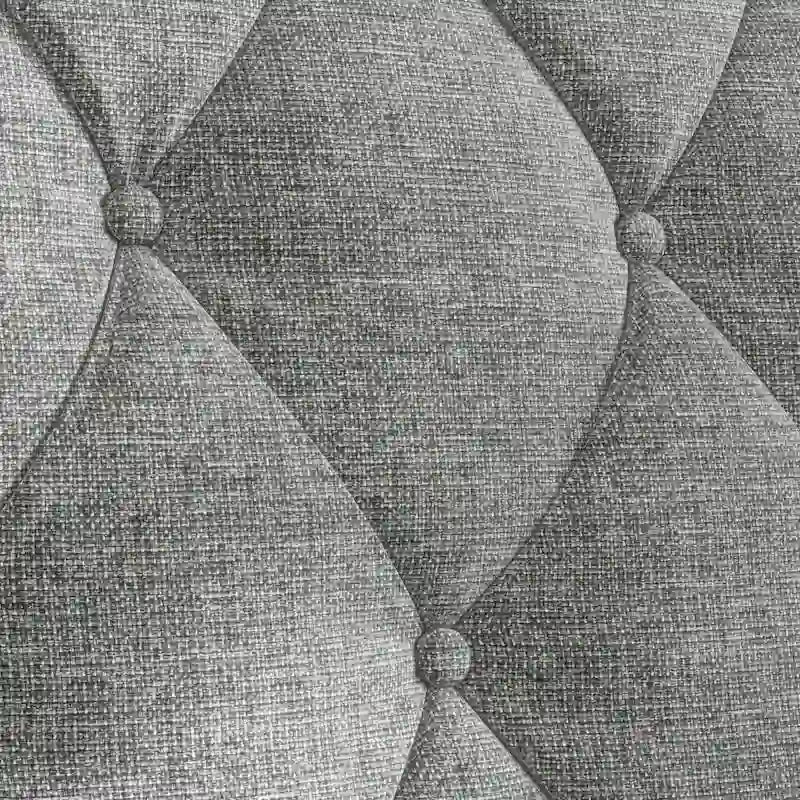 Canapé 3 places gris 78,75 en polyester avec dossier et coussins capitonnés