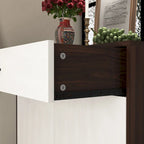 Meuble à chaussures, étagère à chaussures à 4 niveaux avec 1 tiroir, meuble de rangement à chaussures autoportant avec 2 portes et étagères réglables