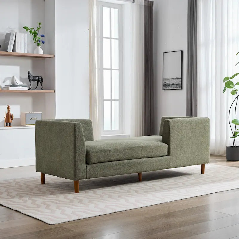 Chaise longue moderne double face rembourrée et large