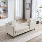 Chaise longue moderne double face rembourrée et large