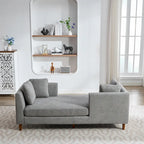 Chaise longue moderne double face rembourrée et large