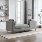 Chaise longue moderne double face rembourrée et large