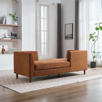 Chaise longue moderne double face rembourrée et large