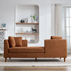 Chaise longue moderne double face rembourrée et large