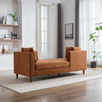 Chaise longue moderne double face rembourrée et large