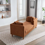 Chaise longue moderne double face rembourrée et large