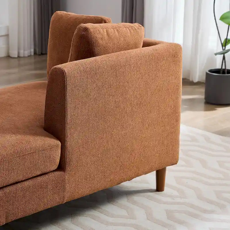Chaise longue moderne double face rembourrée et large
