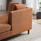 Chaise longue moderne double face rembourrée et large