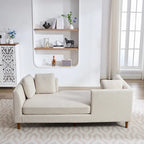 Chaise longue moderne double face rembourrée et large