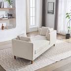 Chaise longue moderne double face rembourrée et large