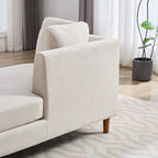 Chaise longue moderne double face rembourrée et large