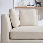 Chaise longue moderne double face rembourrée et large