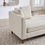 Chaise longue moderne double face rembourrée et large