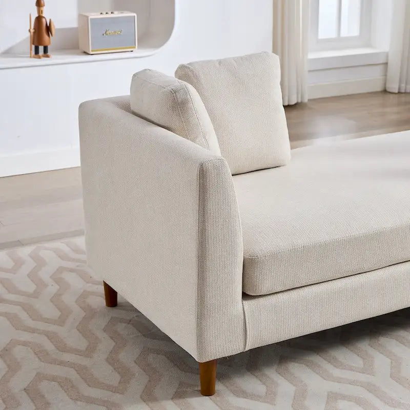 Chaise longue moderne double face rembourrée et large