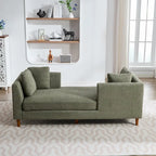 Chaise longue moderne double face rembourrée et large