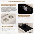 Canapé d'angle inclinable électrique, canapé sectionnel inclinable pour home cinéma avec coffre de rangement et porte-gobelets