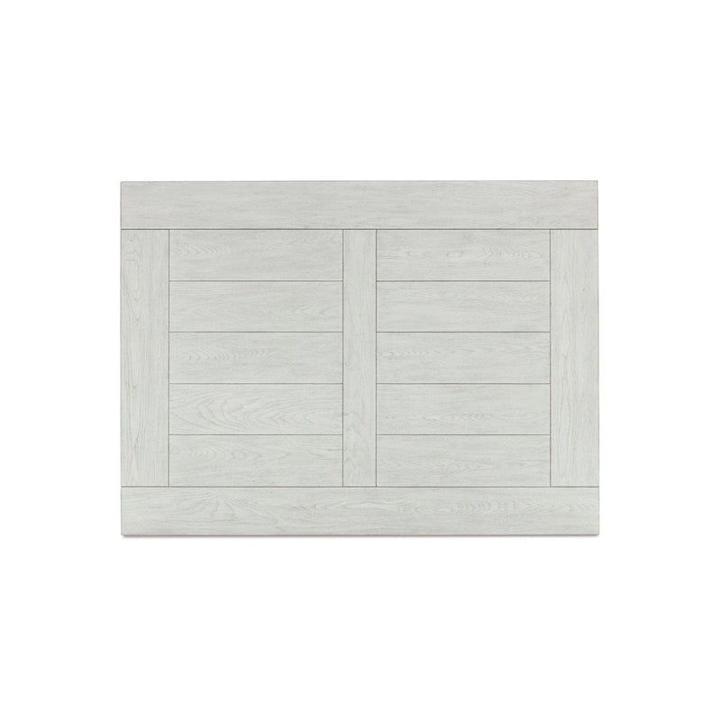 Table basse cocktail Dyne, plateau à lattes, balustres, 137 cm (54 pouces) en bois blanc