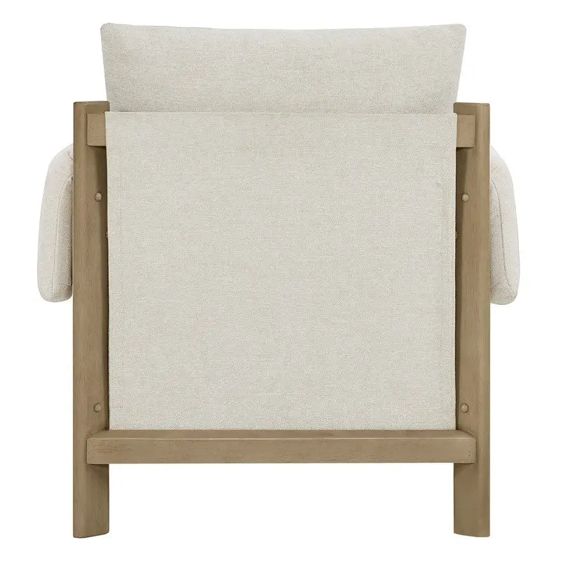 Fauteuil d'appoint rembourré Carol, style moderne du milieu du siècle, avec pieds en bois