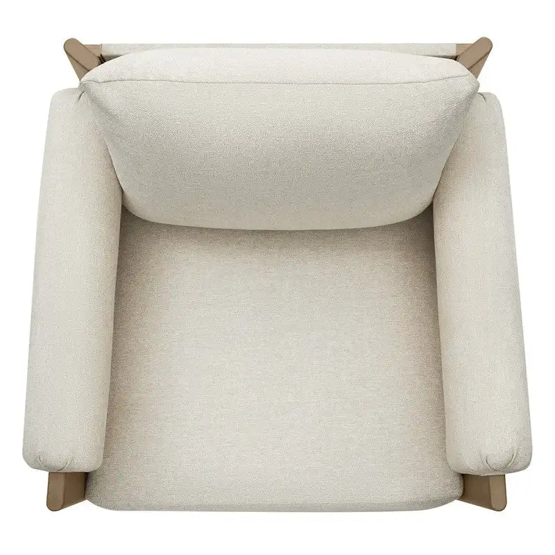 Fauteuil d'appoint rembourré Carol, style moderne du milieu du siècle, avec pieds en bois