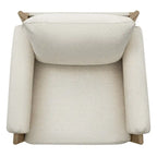 Fauteuil d'appoint rembourré Carol, style moderne du milieu du siècle, avec pieds en bois