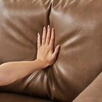 Fauteuil d'appoint rembourré Carol, style moderne du milieu du siècle, avec pieds en bois