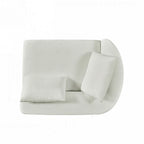 Canapé d'angle incurvé moderne avec revêtement de haute qualité et assise spacieuse