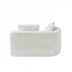 Canapé d'angle incurvé moderne avec revêtement de haute qualité et assise spacieuse