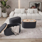 Pouf réversible et polyvalent avec un grand espace de rangement pour un style de vie élégant