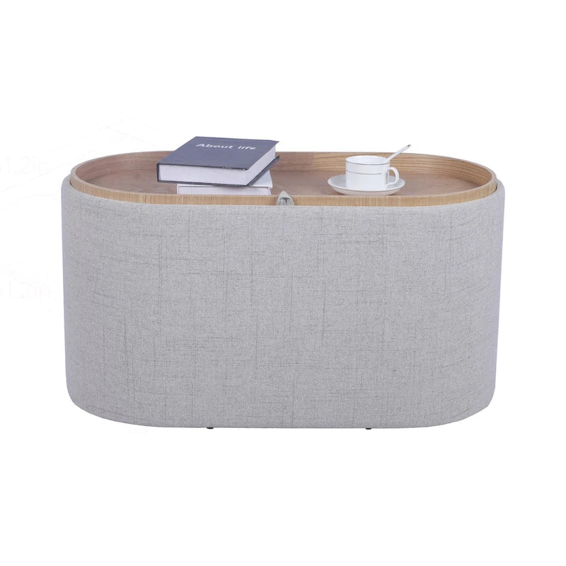 Pouf réversible et polyvalent avec un grand espace de rangement pour un style de vie élégant
