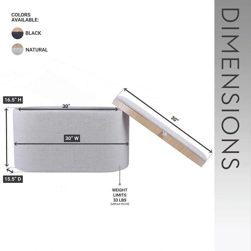 Pouf réversible et polyvalent avec un grand espace de rangement pour un style de vie élégant