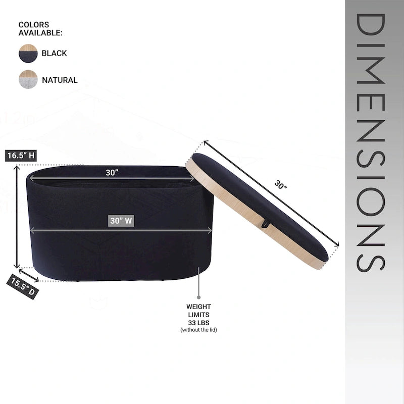 Pouf réversible et polyvalent avec un grand espace de rangement pour un style de vie élégant