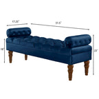 Banc long en velours pour chambre à coucher, banc de fenêtre capitonné, banc d'entrée, banc traversin pour salon