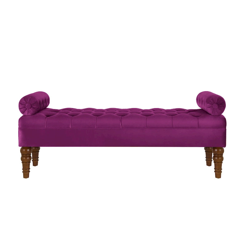 Banc long en velours pour chambre à coucher, banc de fenêtre capitonné, banc d'entrée, banc traversin pour salon