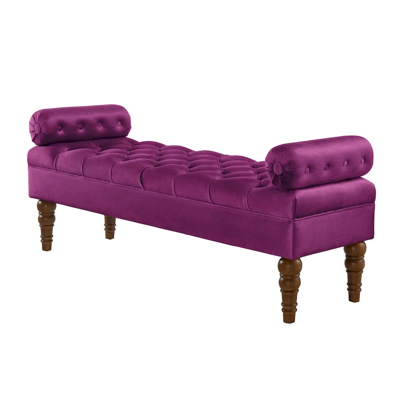 Banc long en velours pour chambre à coucher, banc de fenêtre capitonné, banc d'entrée, banc traversin pour salon