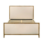 Lit plateforme moderne Jennie en chêne naturel de Furniture of America