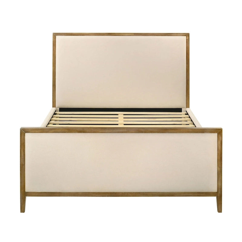 Lit plateforme moderne Jennie en chêne naturel de Furniture of America